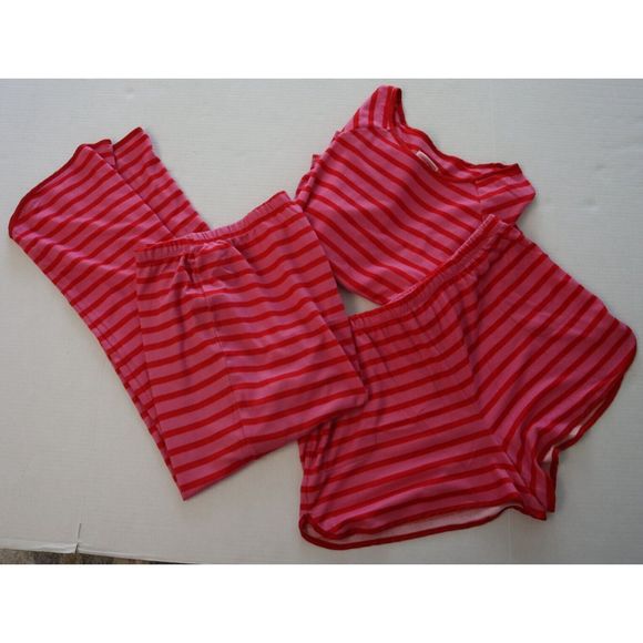 Kate Spade KS02271F Women's Sz XL Pink/Red Striped 3-Piece Pajama Set $149 - Picture 3 of 15